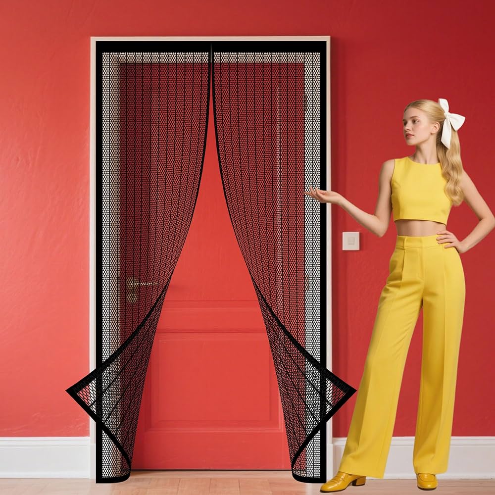Amazon | 網戸 玄関 マグネット開閉式 274 x 221 cm 自動で
